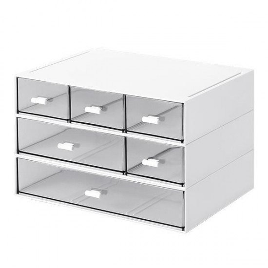 Comix Organizer με 6 συρτάρια, λευκό, Y15x22,9x16,7εκ.